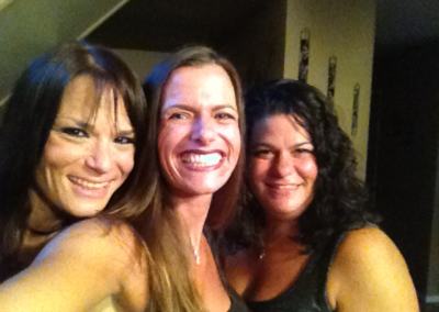 Michelle with best friends Doreen and Janice