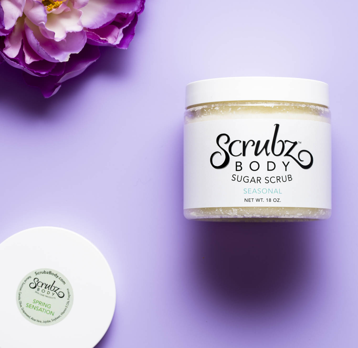 Seasonal scent spring sensation sugar scrub