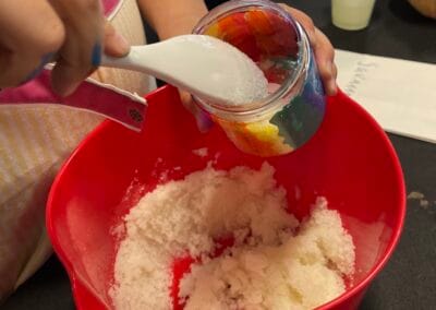 Fill Scrubz into decorated jar