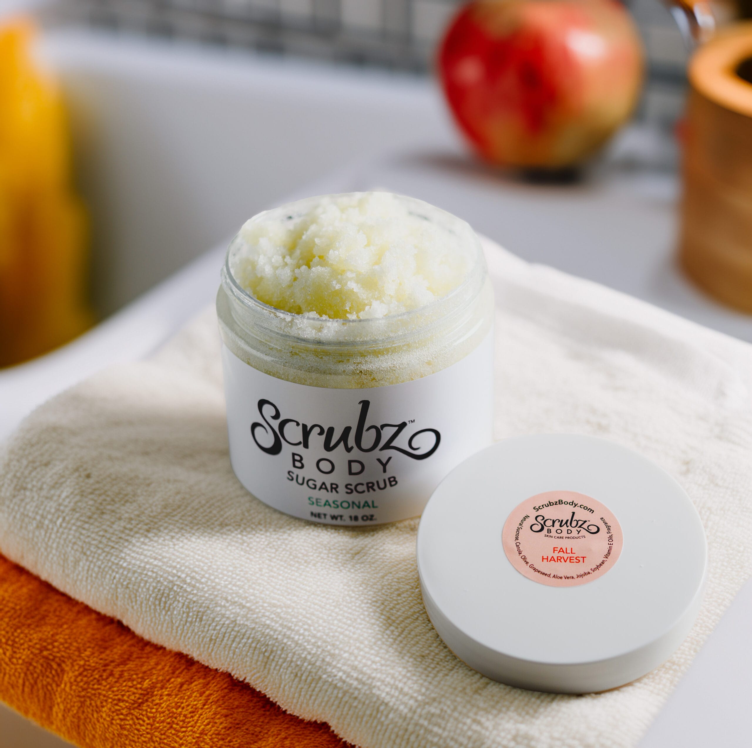 ScrubzBody Scrub Fall Harvest on towels